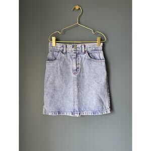 Vintage Light Wash Lee Denim Mini Skirt